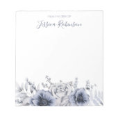 Waterverf Blue Floral op maat Notitieblok (Voorkant)