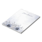 Waterverf Blue Floral op maat Notitieblok (Linkerzijde)