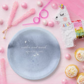 Waterverf Blue Floral Papieren Bordje (Feest)