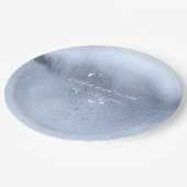 Waterverf Blue Floral Papieren Bordje (Gekanteld)