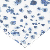 Waterverf Blue Floral Pattern Lange Tafelloper (Hoek)