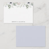 Waterverf Blue Floral Specialized Stationery Notitiekaartje (Voorkant / Achterkant)