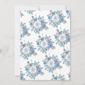 Waterverf Blue Floral Vrijgezellenfeest Brunch Kaart (Achterkant)