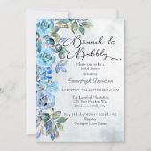 Waterverf Blue Floral Vrijgezellenfeest Kaart (Voorkant)