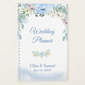 Waterverf Blue Floral Wedding Planner (Voorkant)