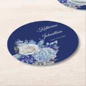 Waterverf Blue Flower Bouquet-Paper Onderzetter (Gebogen)