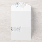 Waterverf Blue Flower Wedding Uitnodiging (Buitenkant)