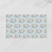 Waterverf Blue Flowers Baby shower Registry Informatiekaartje (Achterkant)