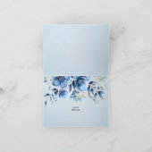 Waterverf Blue Flowers bedankje Bedankkaart (Binnen)
