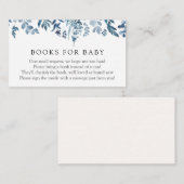 Waterverf Blue Flowers Books voor Baby insert card Informatiekaartje (Voorkant / Achterkant)