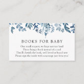 Waterverf Blue Flowers Books voor Baby insert card Informatiekaartje (Voorkant)
