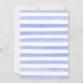 Waterverf Blue Flowers en Daisies Baby shower Kaart (Achterkant)