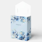 Waterverf Blue Flowers Favor Box Bedankdoosjes (Geopend)