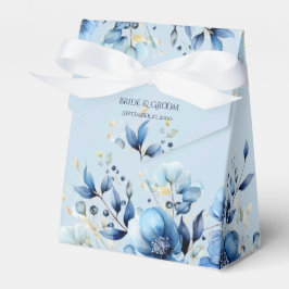 Waterverf Blue Flowers Favor Box Bedankdoosjes