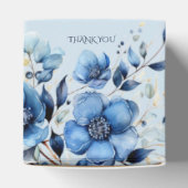 Waterverf Blue Flowers Favor Box Bedankdoosjes (Bovenkant)