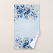 Waterverf Blue Flowers handdoekset Bad Handdoek (Handdoek)