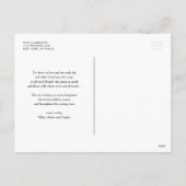 Waterverf Blue Flowers Happy Chanoeka Foto Feestdagenkaart (Achterkant)