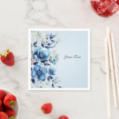 Waterverf Blue Flowers servetten (Insitu)