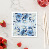 Waterverf Blue Flowers servetten (Insitu)