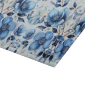 Waterverf Blue Flowers Snijplank (Hoek)