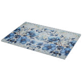 Waterverf Blue Flowers Snijplank (Hoek)