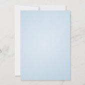 Waterverf Blue Flowers Trouwuitnodiging Kaart (Achterkant)