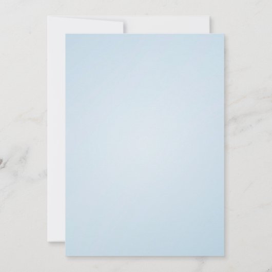 Waterverf Blue Flowers Trouwuitnodiging Kaart (Achterkant)