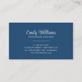 Waterverf Blue Flowers Visitekaartje (Achterkant)