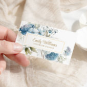 Waterverf Blue Flowers Visitekaartje