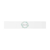 Waterverf Blue Foliage Wedding Uitnodigingen Wikkel (Vlak)