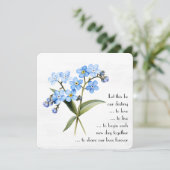 Waterverf Blue Forget-me-not Flowers Kaart (Staand voorkant)