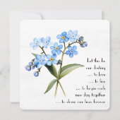 Waterverf Blue Forget-me-not Flowers Kaart (Voorkant)