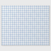 Waterverf Blue Gingham Cadeaupapier (Vlak)