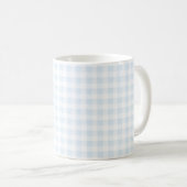 Waterverf Blue Gingham Coffee Mok (Voorkant rechts)