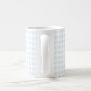 Waterverf Blue Gingham Coffee Mok