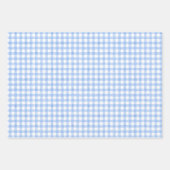 Waterverf Blue Gingham Inpakpapier Vel (Voorkant)