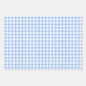 Waterverf Blue Gingham Inpakpapier Vel (Voorkant 3)