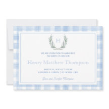 Waterverf Blue Gingham Laurel Crest