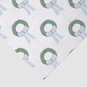 Waterverf Blue Gingham Sash krans Tissuepapier (Detail)