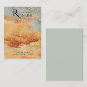 Waterverf Blue Glitter jewlery Display Visitekaartje (Voorkant / Achterkant)