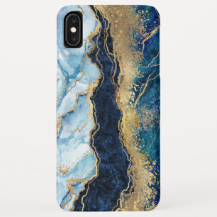 Waterverf Blue Gold Marble Case-Mate iPhone Case