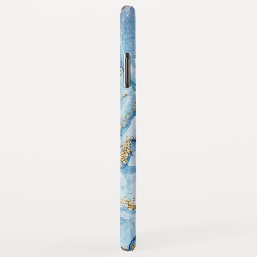Waterverf Blue Gold Marble Case-Mate iPhone Case (Achterkant/rechts)