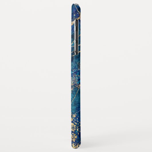 Waterverf Blue Gold Marble Case-Mate iPhone Case (Achterkant/links)