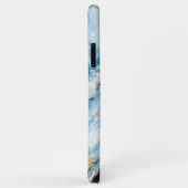 Waterverf Blue Gold Marble Hoesje-Mate iPhone Case (Achterkant/rechts)