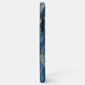 Waterverf Blue Gold Marble Hoesje-Mate iPhone Case (Achterkant/links)