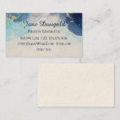 Waterverf Blue Gold Modern Professional Elegant Visitekaartje (Voorkant / Achterkant)