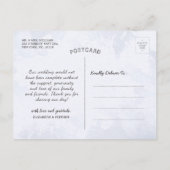 Waterverf Blue & Gold Mountains Weddenschap Hartel Briefkaart (Achterkant)