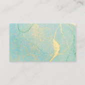 Waterverf Blue Gold Newspaper  Business Ca Visitekaartje (Achterkant)