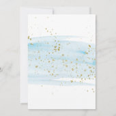 Waterverf Blue & Gold Sparkle Sip en zie Kaart (Achterkant)