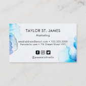 Waterverf Blue Gold Visitekaartje (Achterkant)